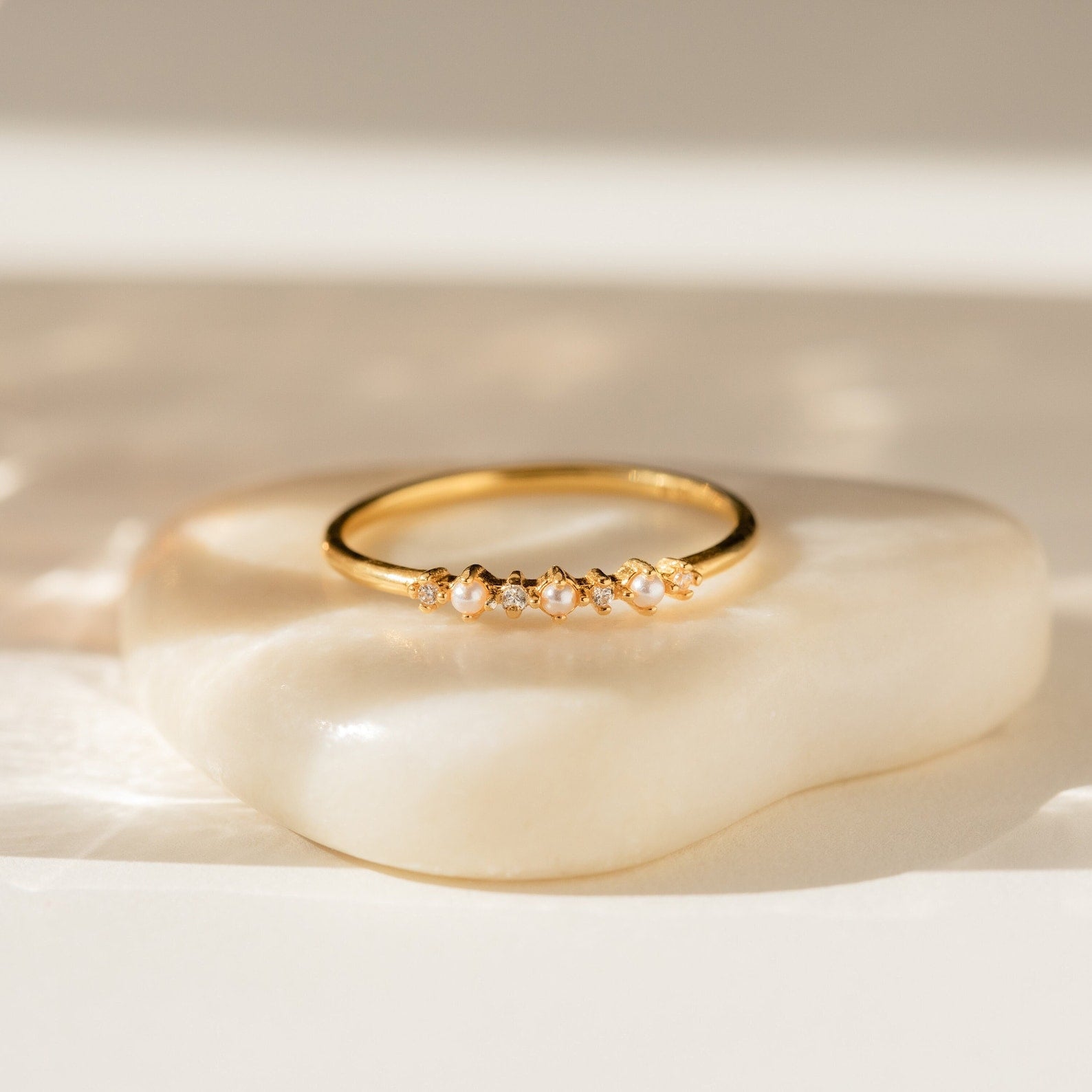 Delicate Pearl Ring